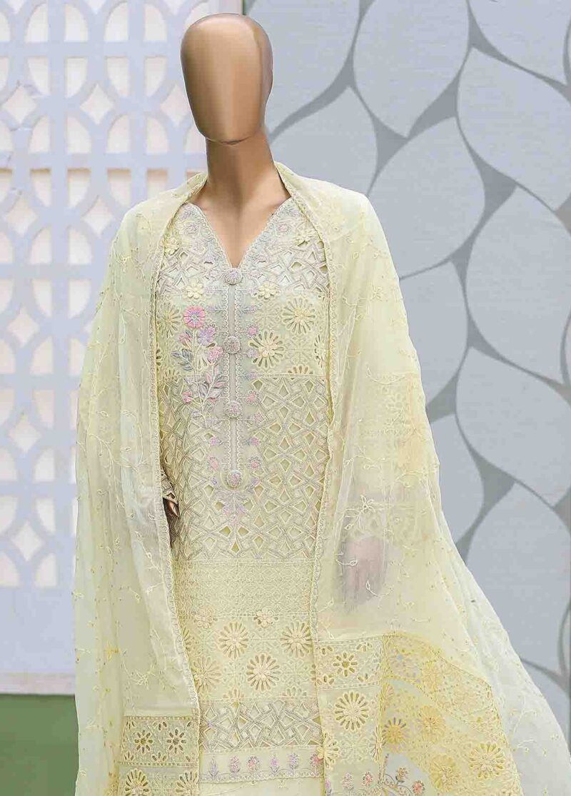 ZEFC-2051- 3 Piece Embroidered Chiffon - Image 2