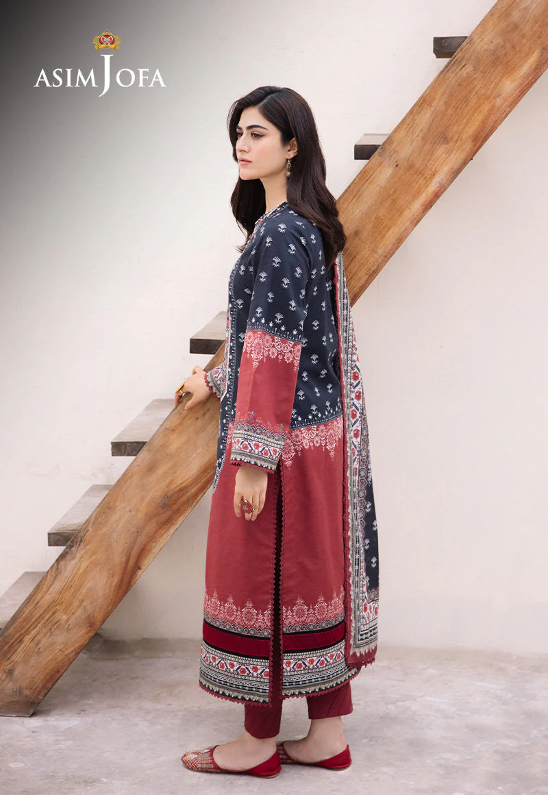 AJBUD-5 PRINTED LAWN 3 PCS - Image 3