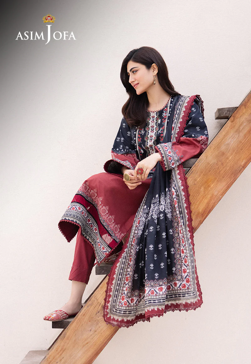AJBUD-5 PRINTED LAWN 3 PCS - Image 4
