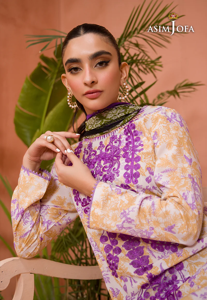 AJGR-09 EMBROIDERED COTTON SILK 2 PCS - Image 4
