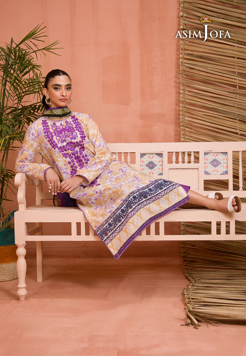 AJGR-09 EMBROIDERED COTTON SILK 2 PCS - Image 5