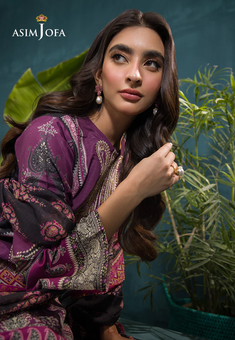 AJGR-16 EMBROIDERED SWISS LAWN 3 PCS - Image 4