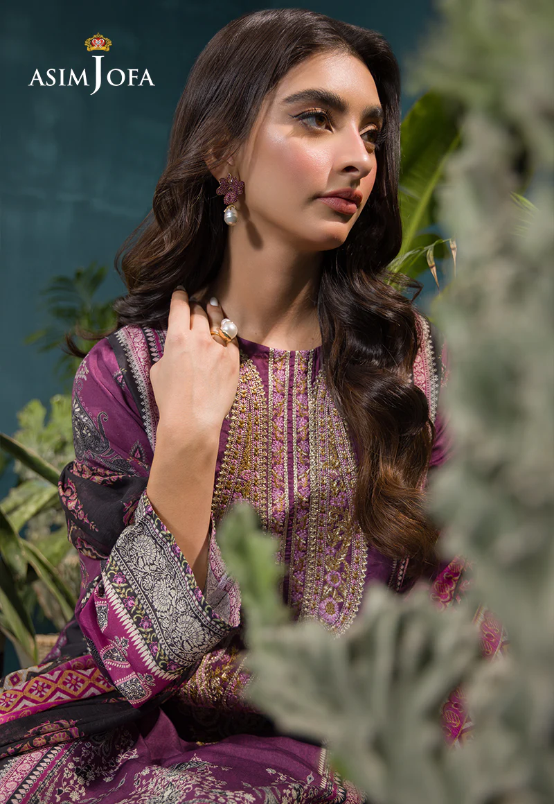 AJGR-16 EMBROIDERED SWISS LAWN 3 PCS - Image 5