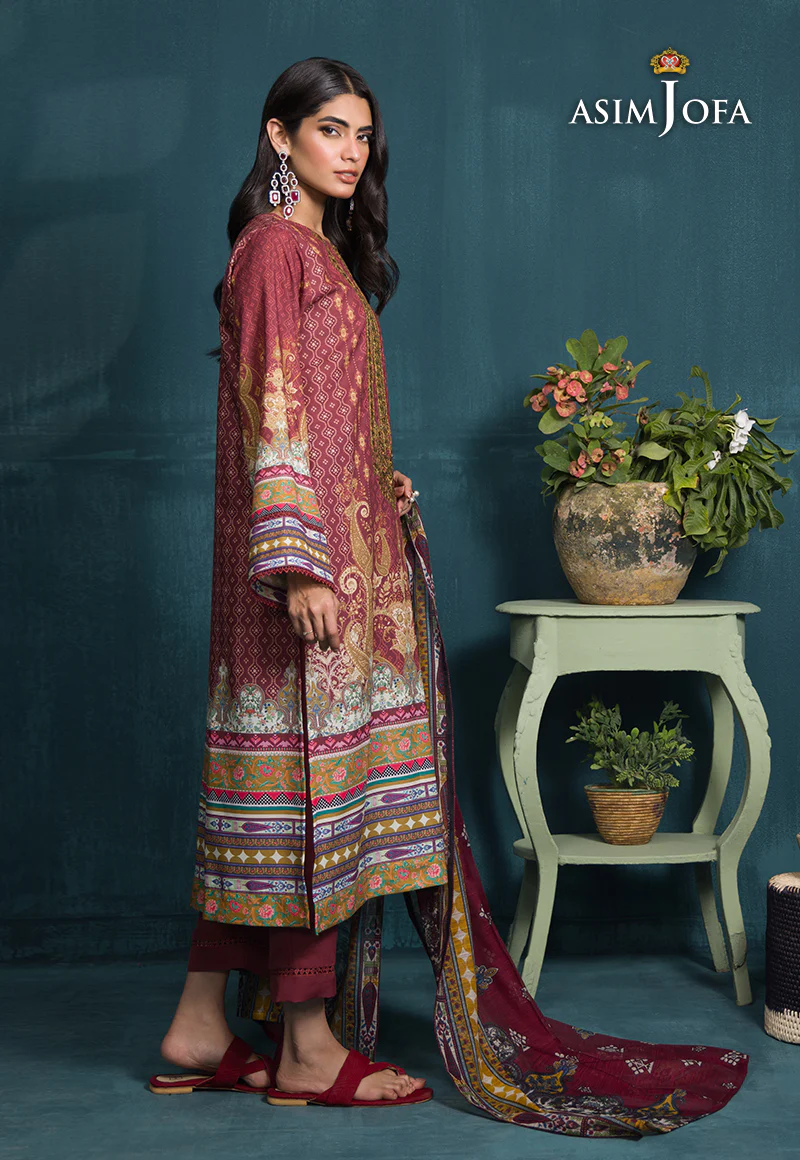 AJGR-19 EMBROIDERED SWISS LAWN 3 PCS - Image 6