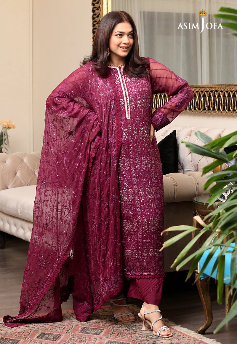 AJHJ-07 EMBROIDERED CHIFFON 3 PCS - Image 3