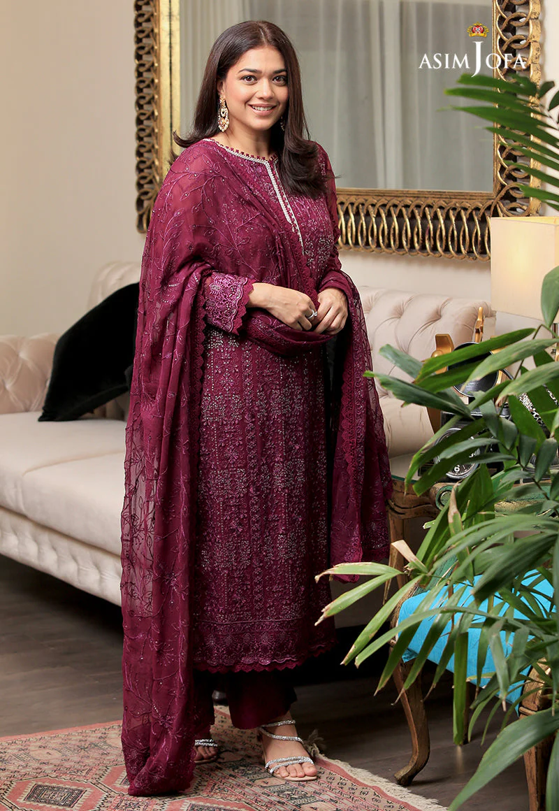 AJHJ-07 EMBROIDERED CHIFFON 3 PCS - Image 7