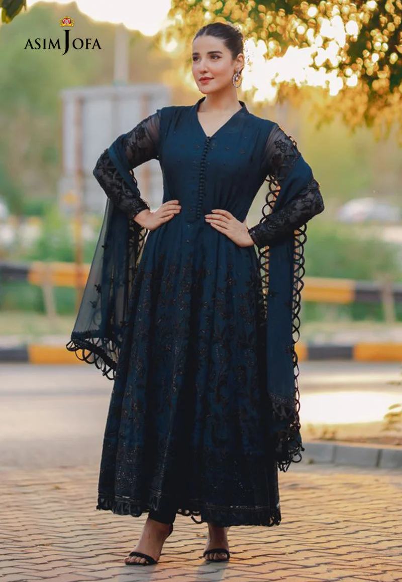 AJHJ-12 EMBROIDERED CHIFFON 3 PCS