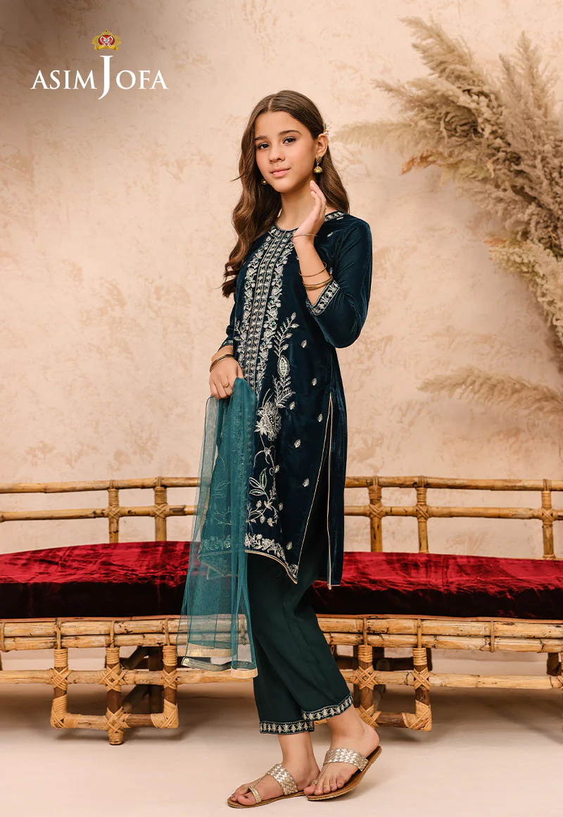 AJKV-07 EMBROIDERED VELVET 3 PCS - Image 2