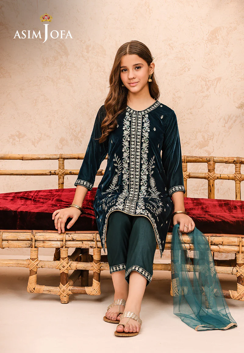 AJKV-07 EMBROIDERED VELVET 3 PCS - Image 5