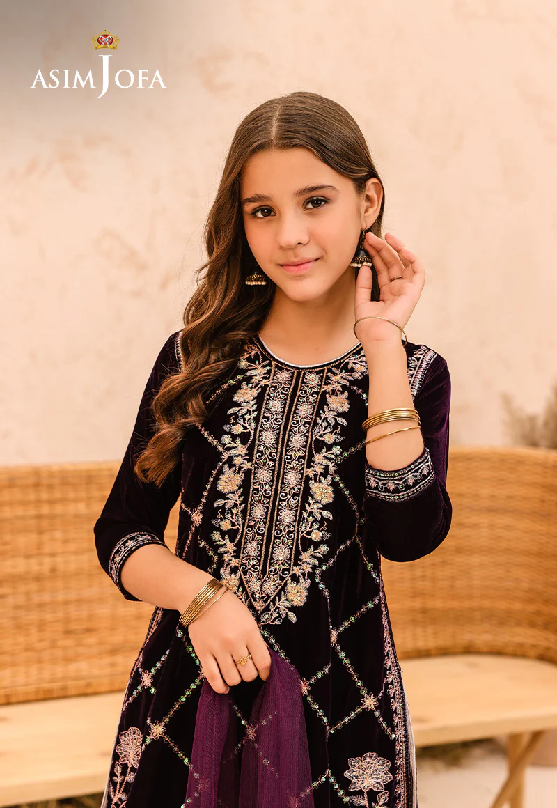 AJKV-08 EMBROIDERED VELVET 3 PCS - Image 4