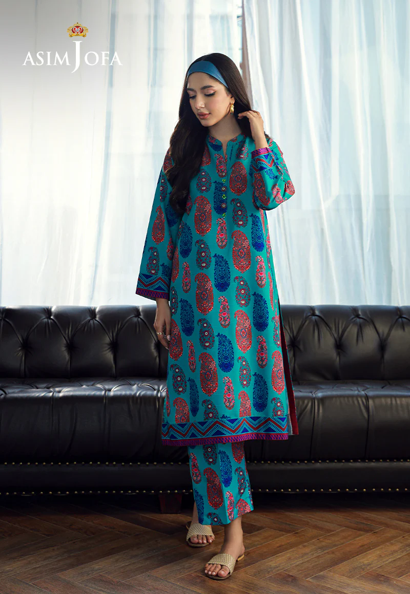 AJSS-10 PRINTED RAW SILK 2PCS - Image 3