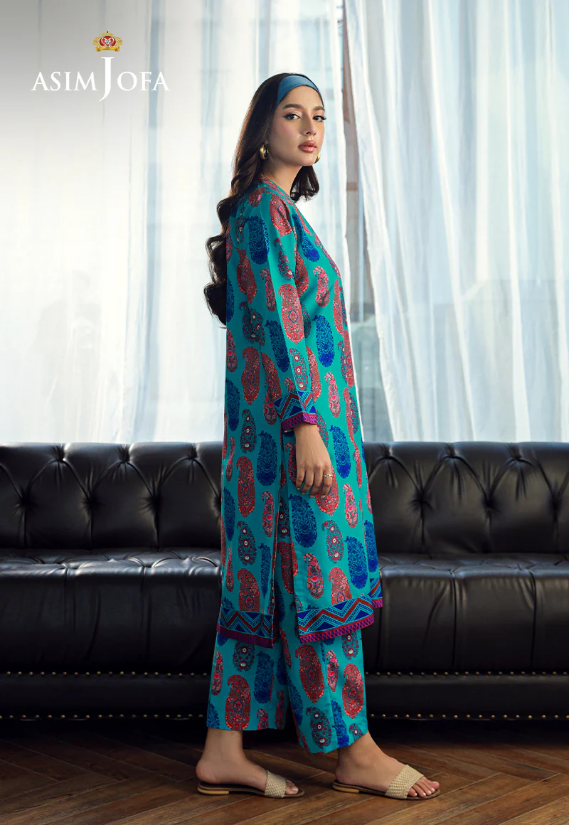 AJSS-10 PRINTED RAW SILK 2PCS - Image 4