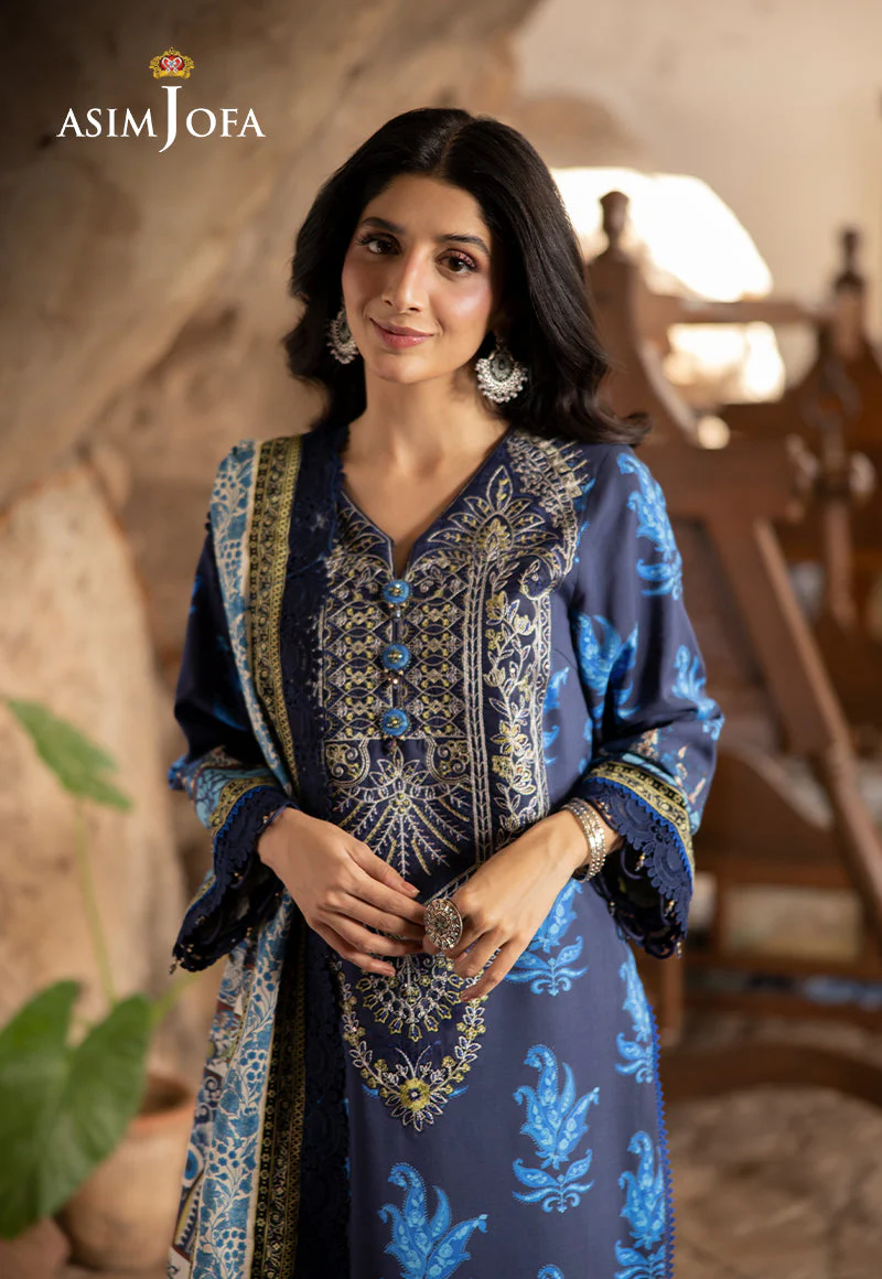 AJUWD-16 EMBROIDERED VISCOSE 3 Pcs - Image 3