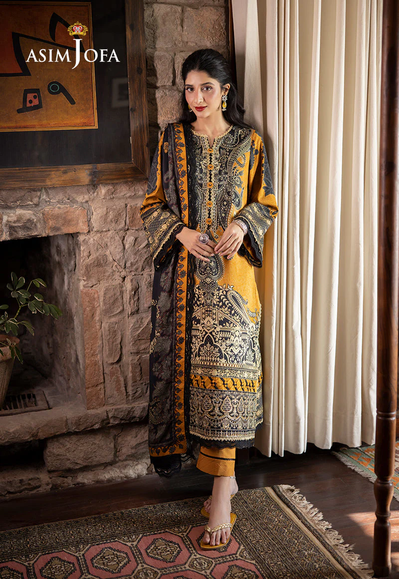 AJUWD-23 EMBROIDERED VISCOSE 3 Pcs - Image 3
