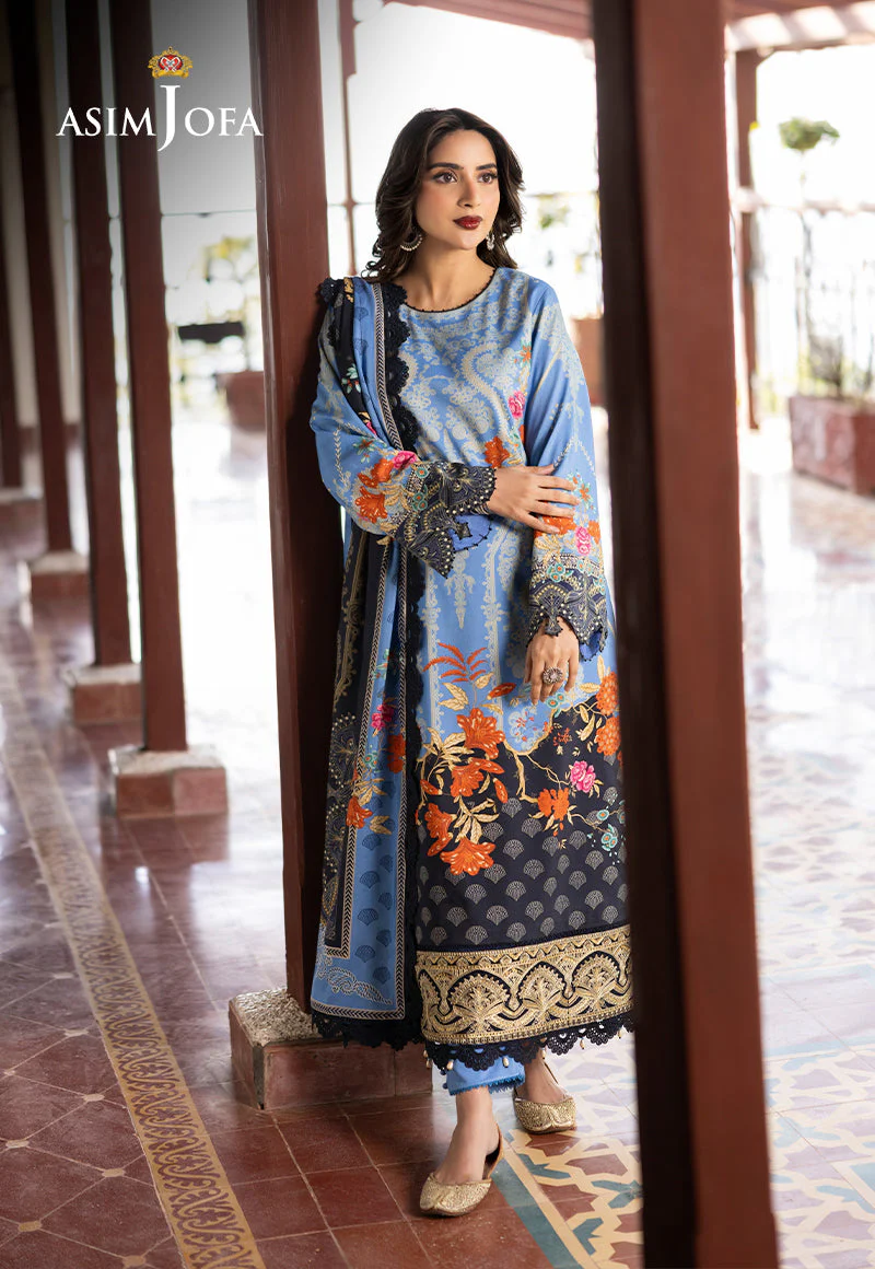 AJUWD-25 EMBROIDERED VISCOSE 3 Pcs - Image 3