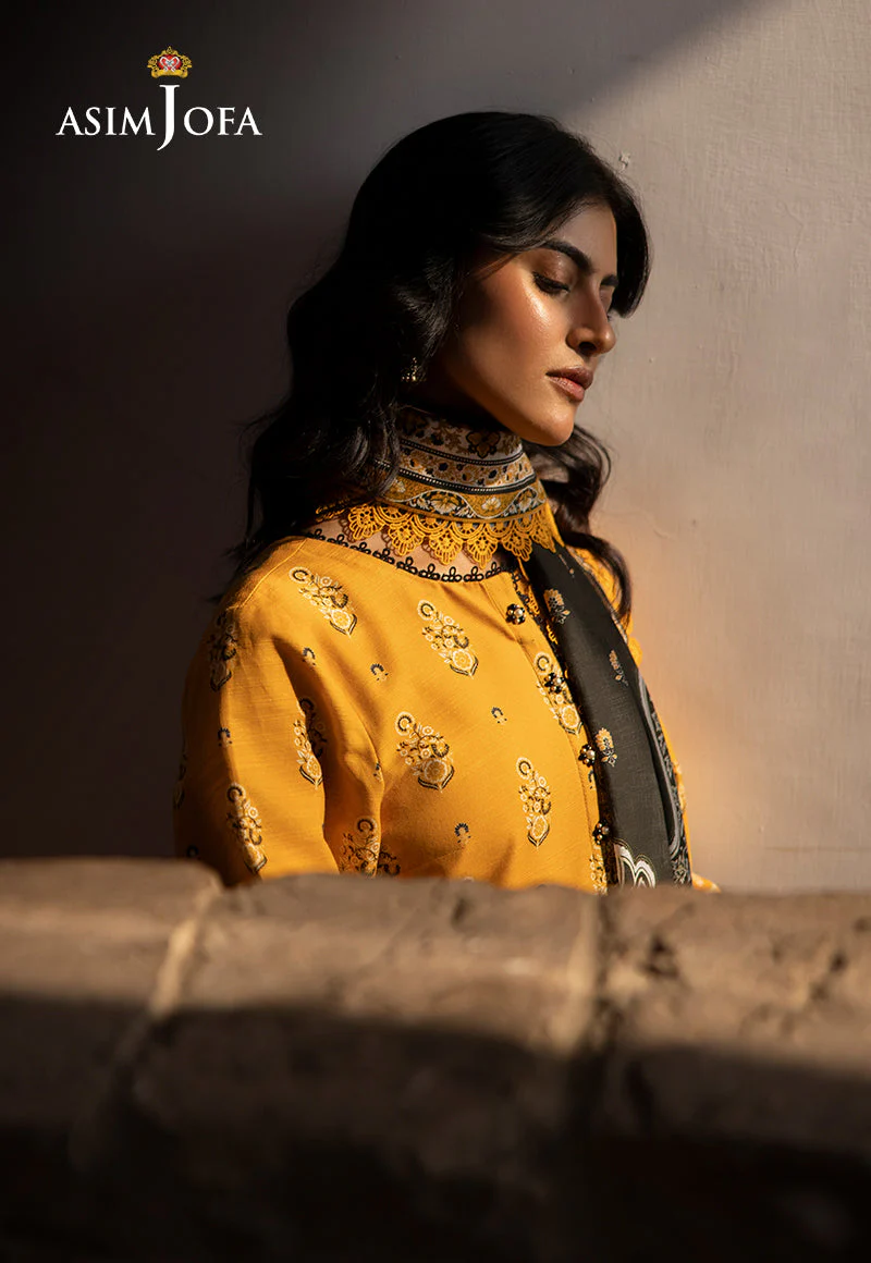AJUWD-38 PRINTED KHADDAR 3 Pcs - Image 4