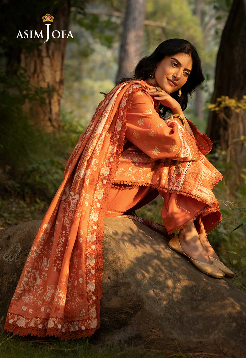 AJUWD-39 PRINTED KHADDAR 3 Pcs - Image 3