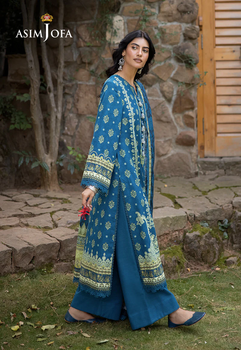 AJUWD-50 PRINTED KHADDAR 3 Pcs - Image 2
