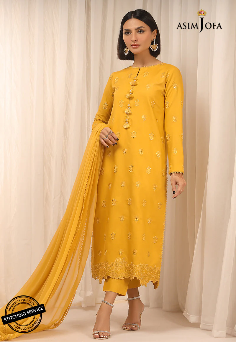 AJWED-13 EMBROIDERED CAMBRIC 3 PCS