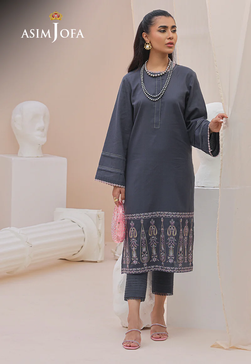 AJWS-08 (1-PC) EMBROIDERED SELF JACQUARD 1 PC - Image 2