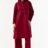 Stitched Maroon Dyed Shirt + Culotte