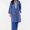 Stitched Blue Embroidered Shirt + Culotte