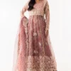 Stiched Pink Embroidered Shirt + Dupatta