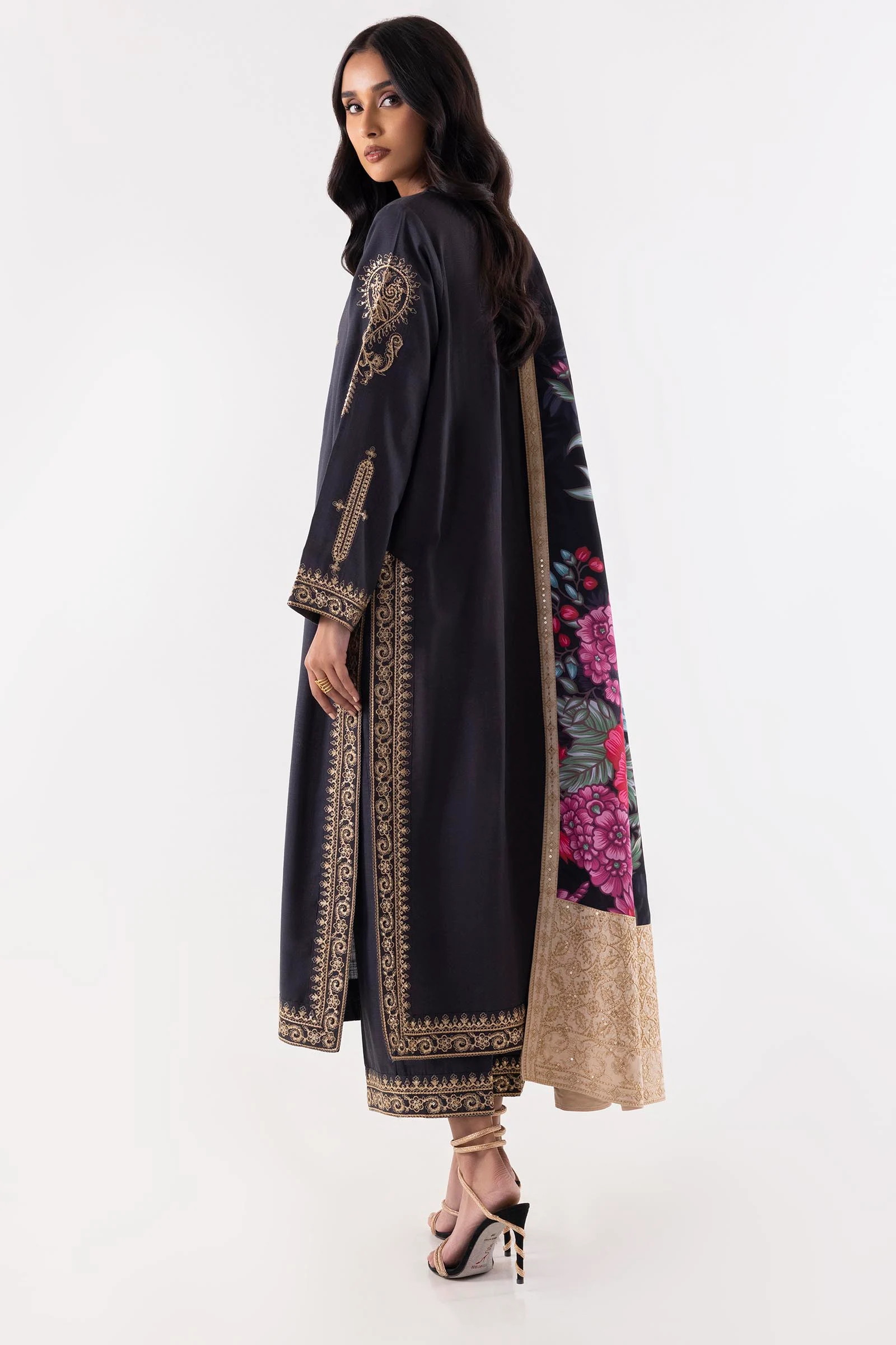 Stitched Black Emboidered Shirt + Culotte - Image 3