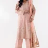 Stitched Pink Emboidered Shirt + Culotte + Dupatta
