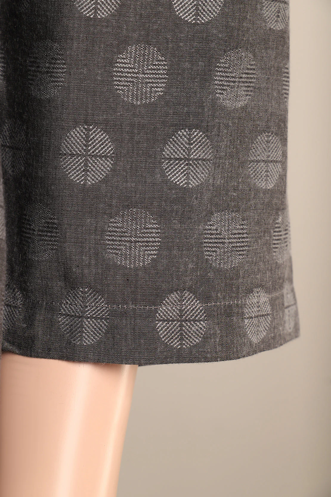 Solid Emb Jacquard Cotton Stitched Shirt - Image 4