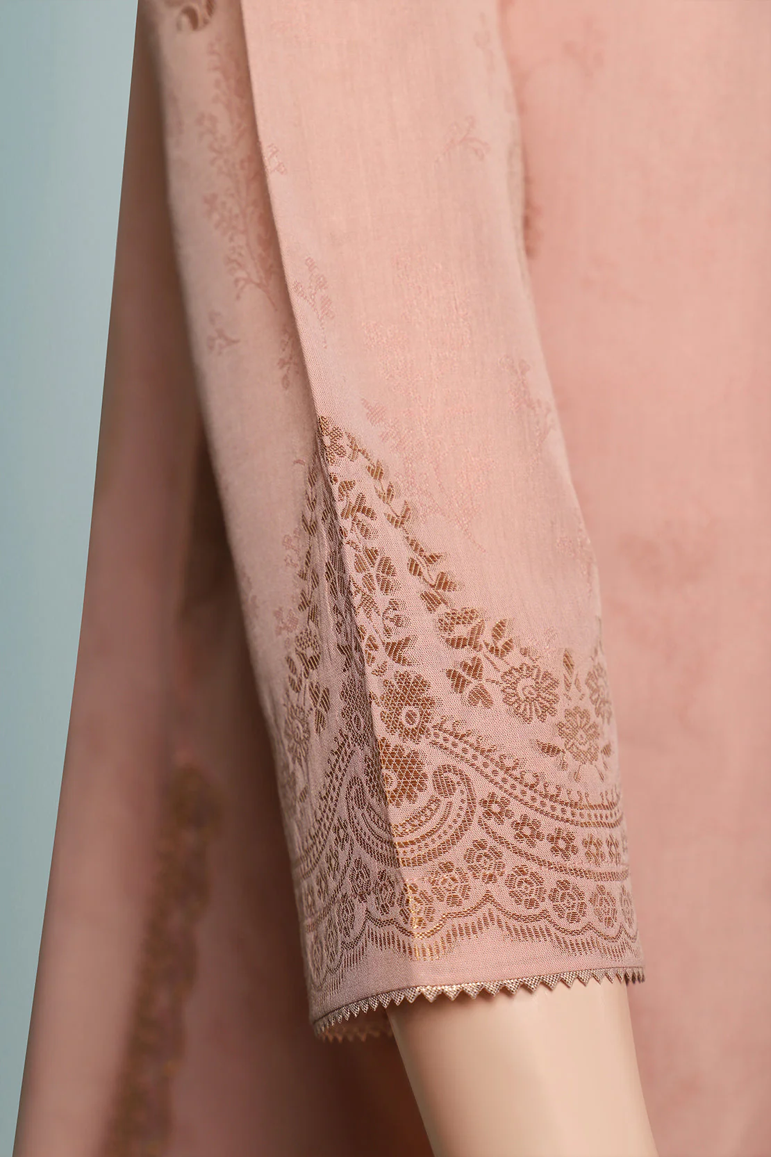 Embroidered Cotton Jacquard Stitched/Unstitched 3 Piece - Image 6