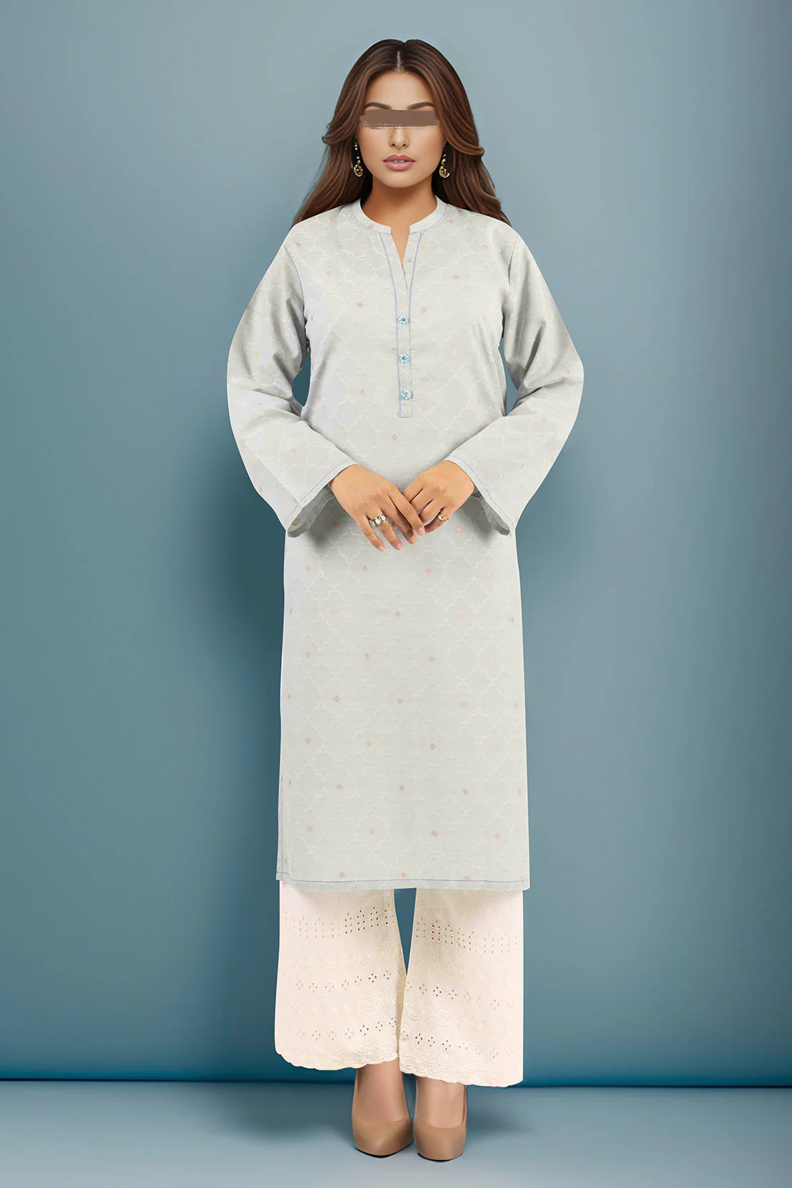 SAYA's Printed Cotton Jacquard Stitched For Mom And Daughter