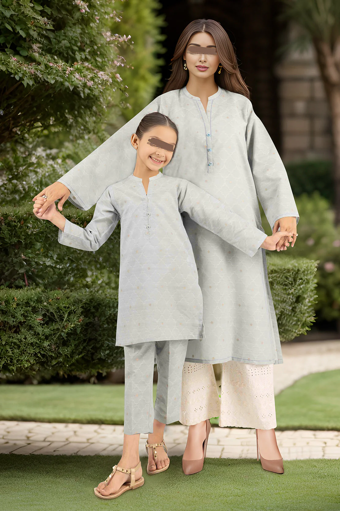 SAYA's Printed Cotton Jacquard Stitched For Mom And Daughter - Image 3