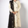 Solid Embroidered Cotton Stitched 3 Piece