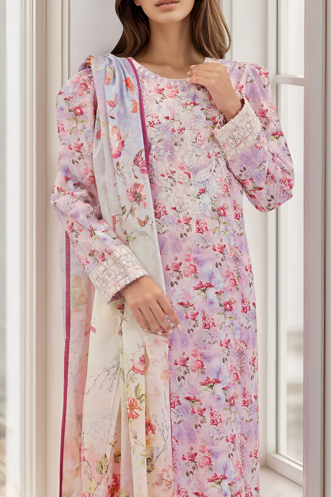 Printed Embroidered Lawn Stitched 3 Piece