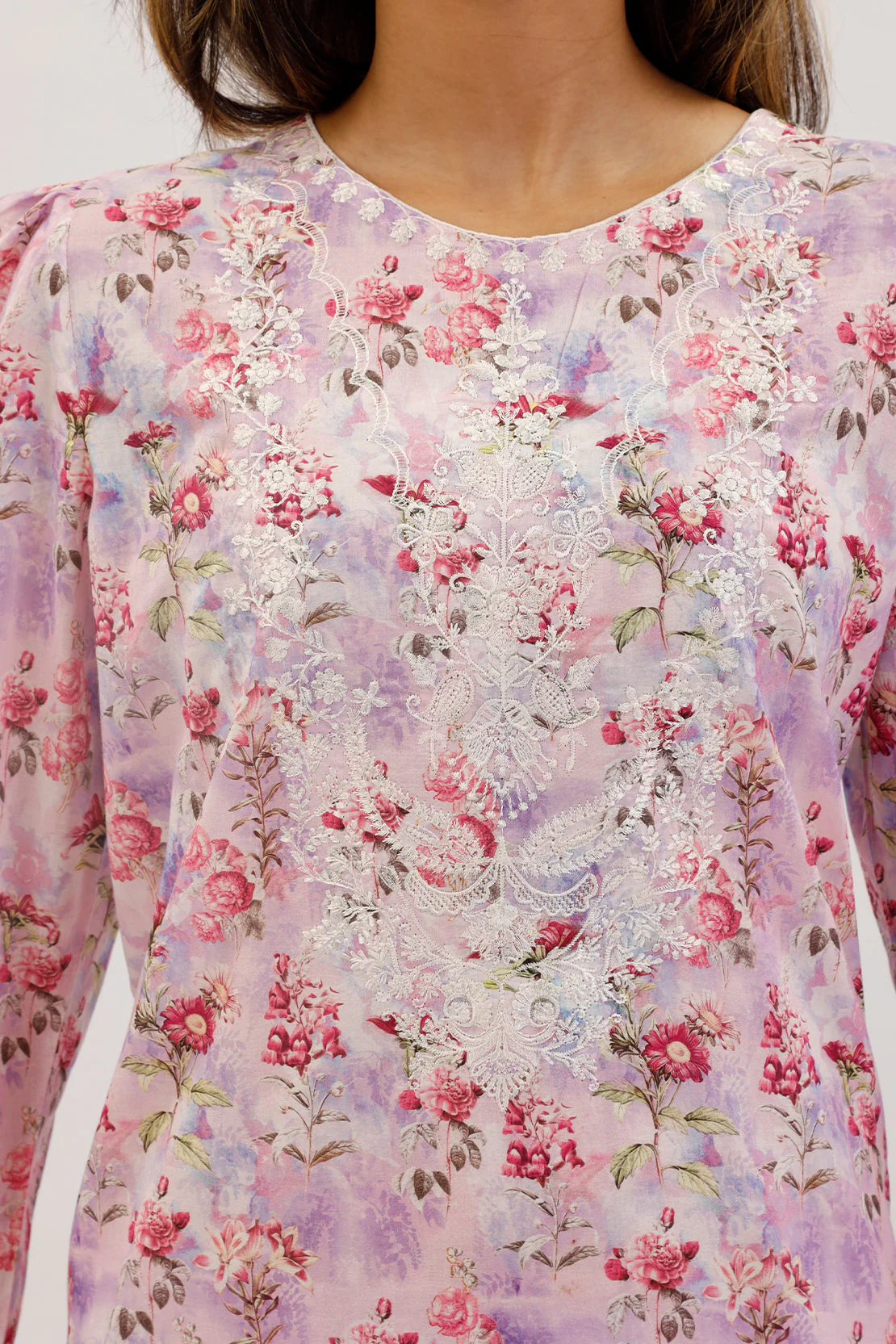 Printed Embroidered Lawn Stitched 3 Piece - Image 3