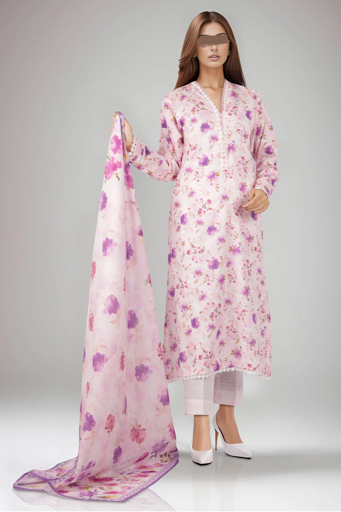 Printed Cotton Jacquard & Self Jacquard Stitched/Unstitched 3 Piece
