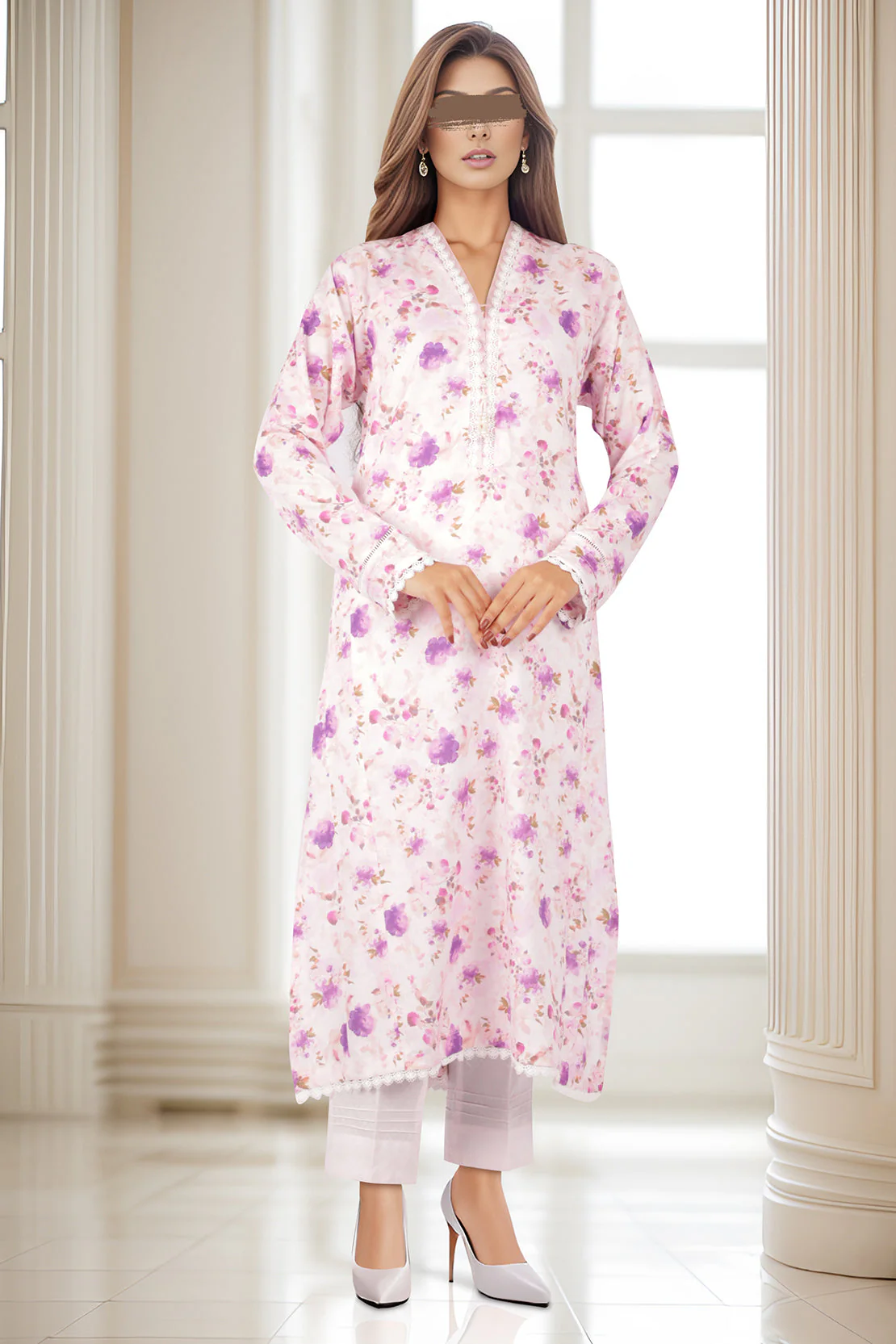 Printed Cotton Jacquard & Self Jacquard Stitched/Unstitched 3 Piece - Image 3