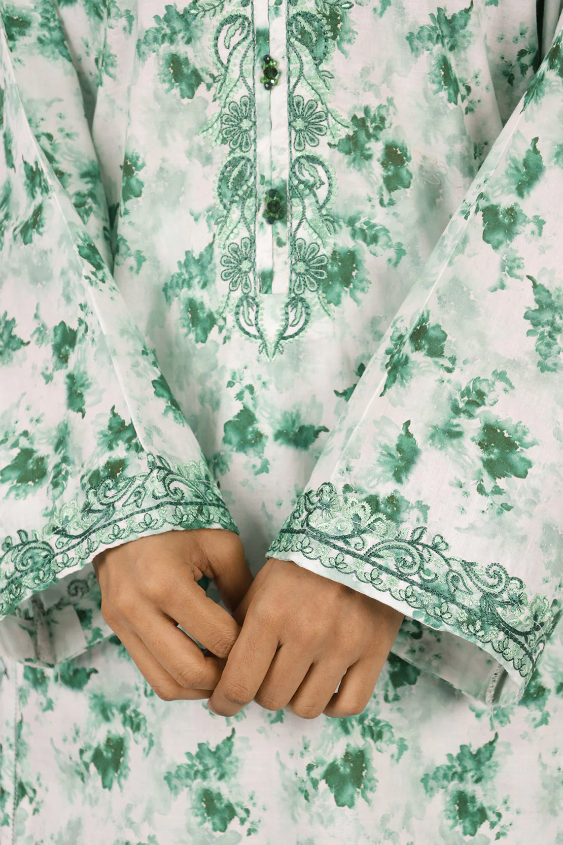 Printed Embroidered Lawn Stitched 3 Piece - Image 3