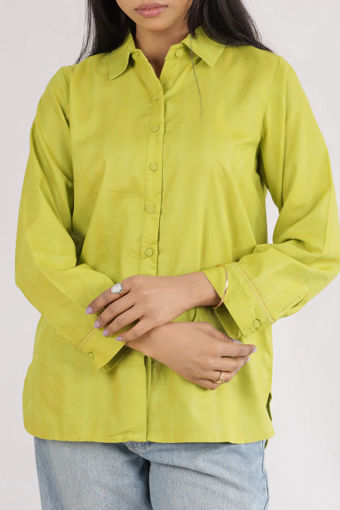 Cotton Jacquard Stitched Fusion Tops - Image 3