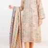 Printed Khaddar Stitched 3 Piece