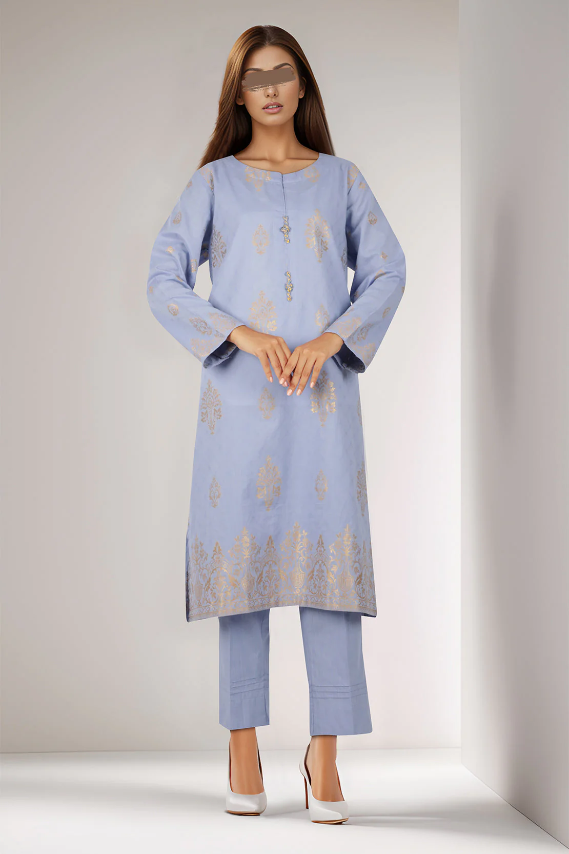 Jacquard Cotton Stitched Shirt