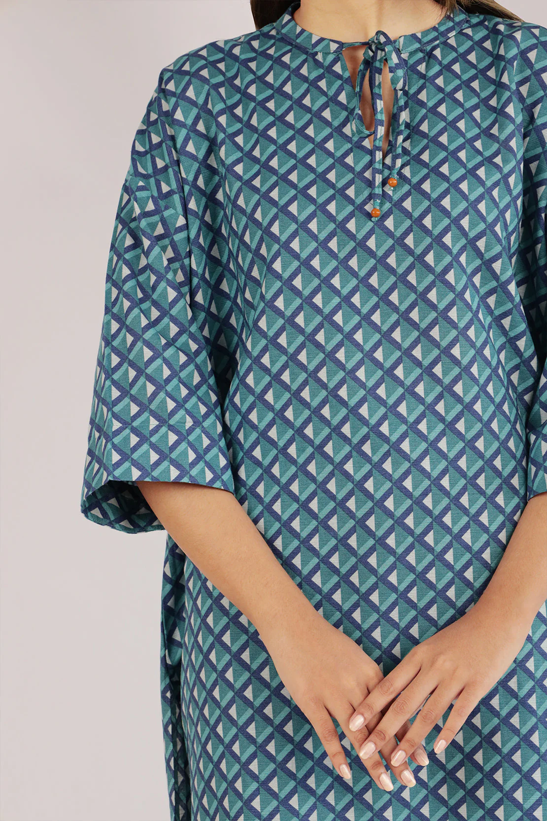 Printed Khaddar Stitched Shirt - Image 5
