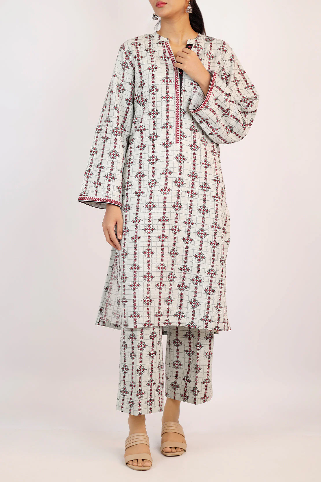 Printed Lawn Stitched Shirt - Image 2