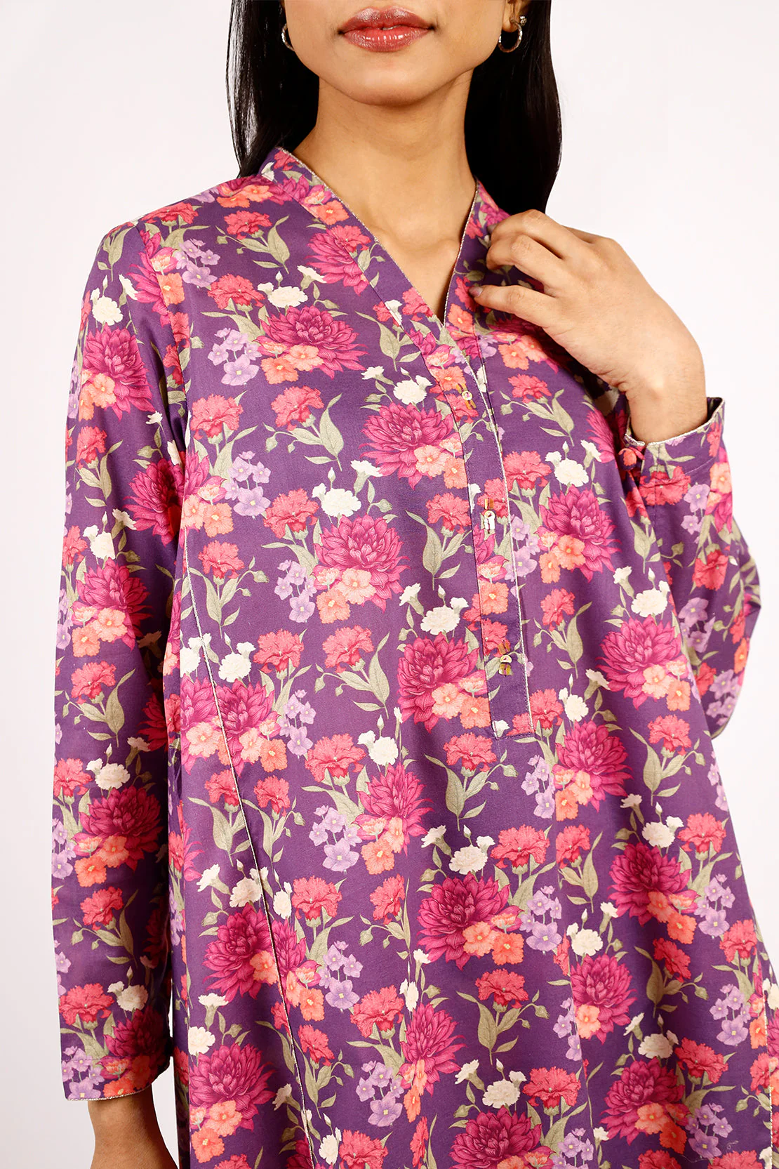 Printed Lawn Stitched Shirt - Image 2