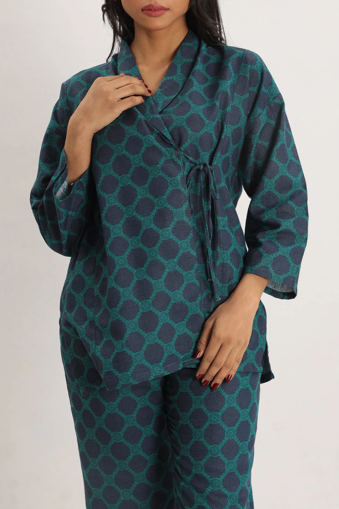 Printed Cotton Khaddar Stitched Shirt - Image 3