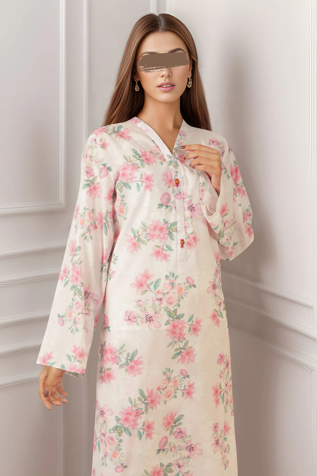 Printed Cambric Stitched Shirt - Image 2