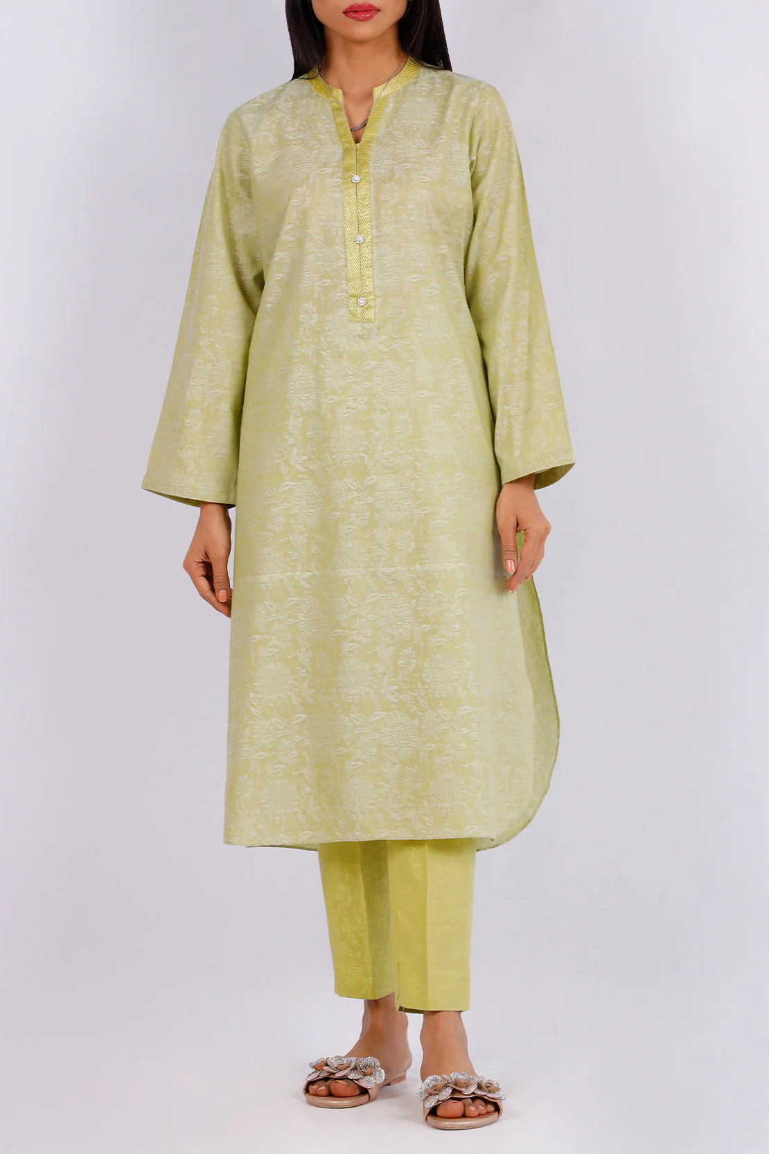 Jacquard Cotton Stitched Shirt