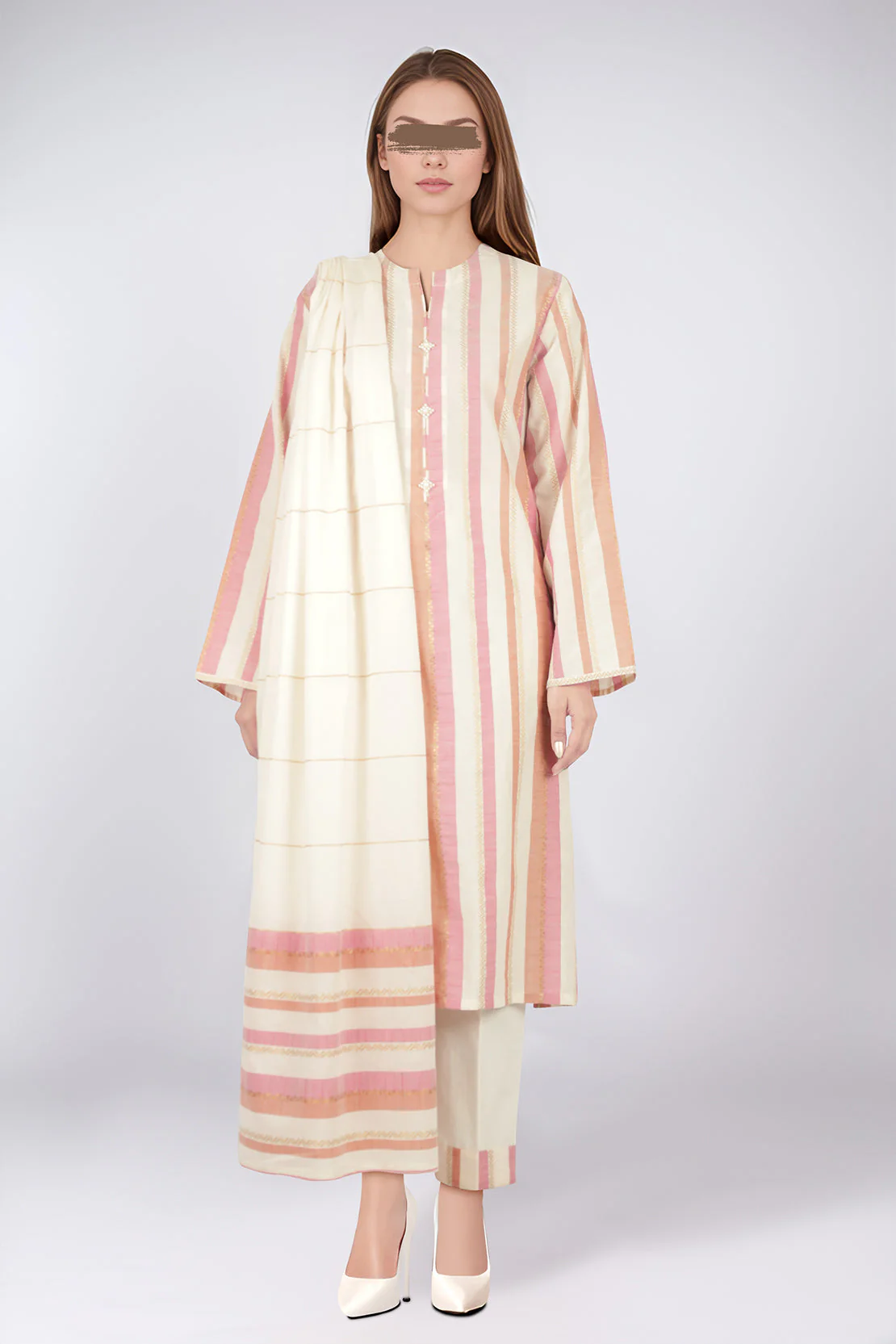 Jacquard Cotton Stitched Shirt