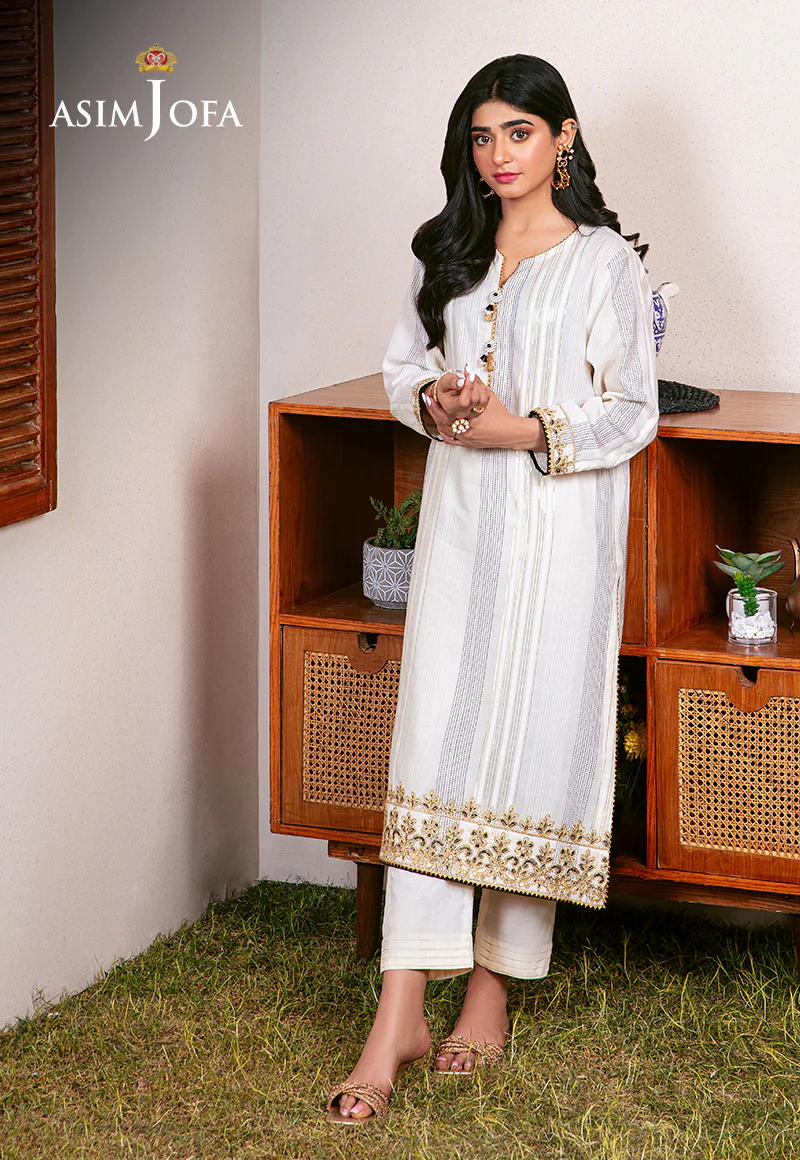 AJOD-16 EMBROIDERED LUREX KHANTHA STRIPER 2 PCS - Image 4